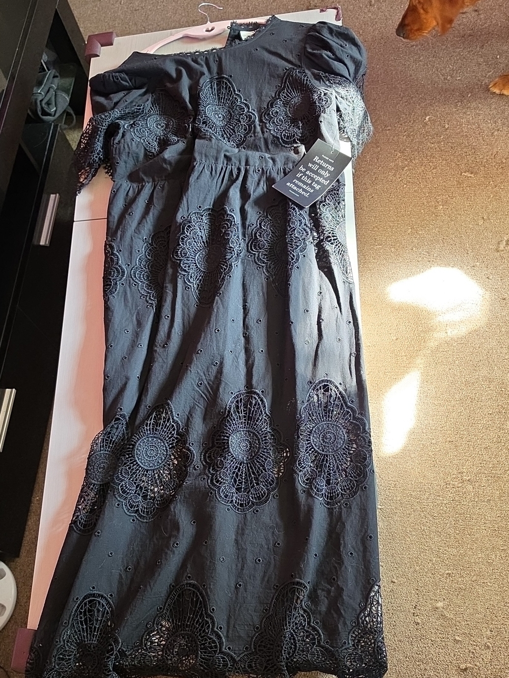 Tuckernuck Black Lace Eyelet Maxi Dress